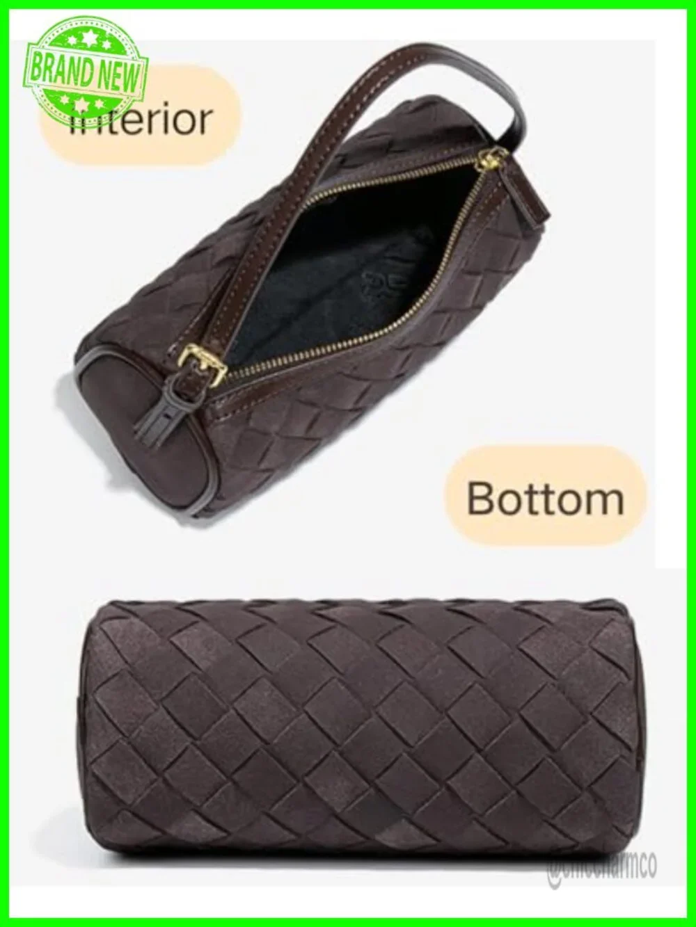 Woven Faux Suede Small Hobo Bag Crossbody Clutch Purse